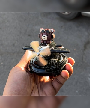 خوشبوکننده خورشیدی هواپیما خرسی-bear-airplane-solar-deodorizer